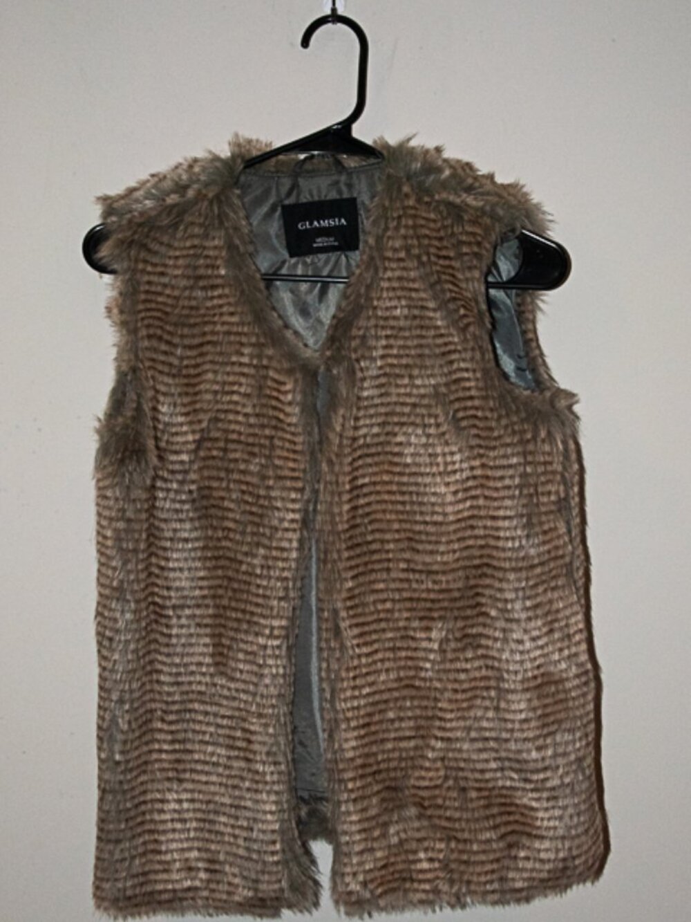Glamsia Faux Fur Vest Size Med